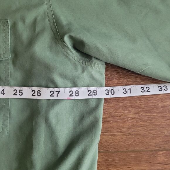 Vintage Shirt Mens 2XB Rugged Run Green Button Pockets Short Sleeve 2X Big READ - Picture 10 of 12